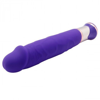 Фиолетовый вибратор Ecstasy Deluxe Rowdy Dong - 21,5 см.