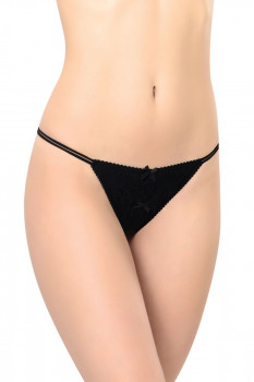 Эротические трусики-стринги из кружев, черный
